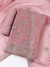 Embroidered Tissue Unstitched Suit With Dupatta